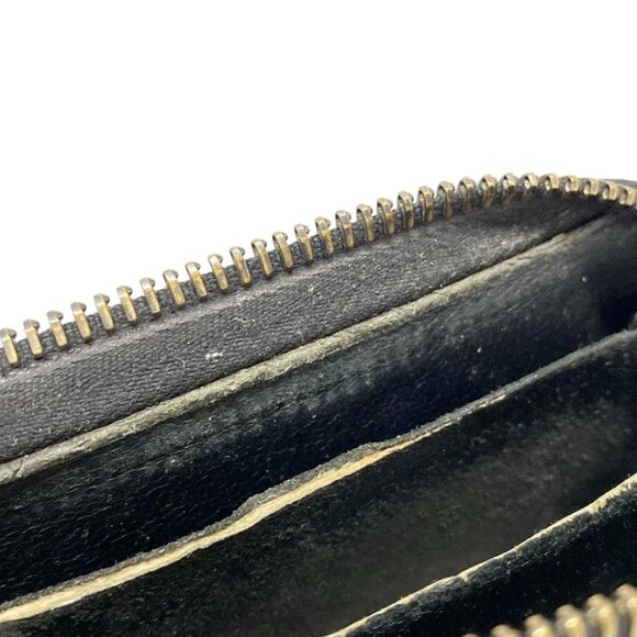 Auth BOTTEGA VENETA Intrecciato - Black Leather B********* Coin Case - Picture 12 of 12